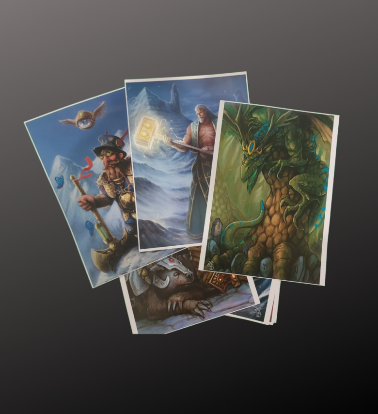 Laminas personajes firmadas